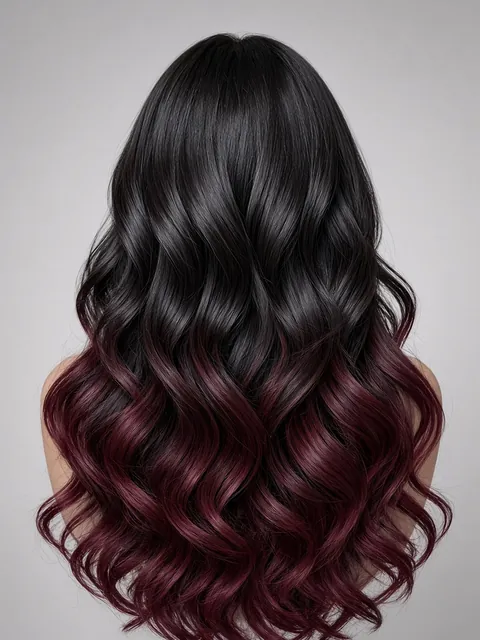 Ombré Borgoña — Color en Ester Beauty, Plottier
