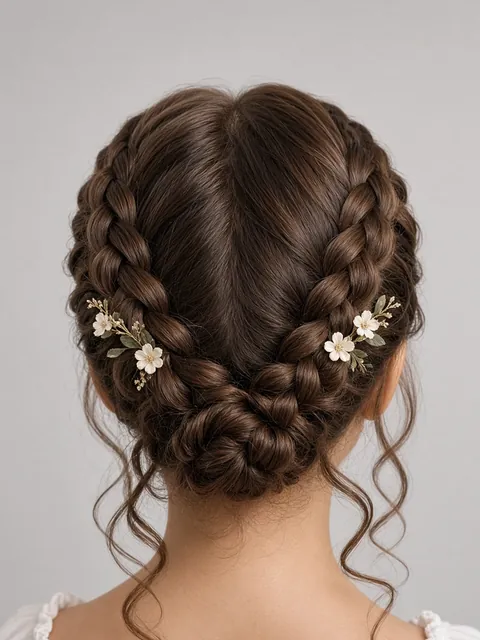 Trenza Corona — Peinado en Ester Beauty, Plottier